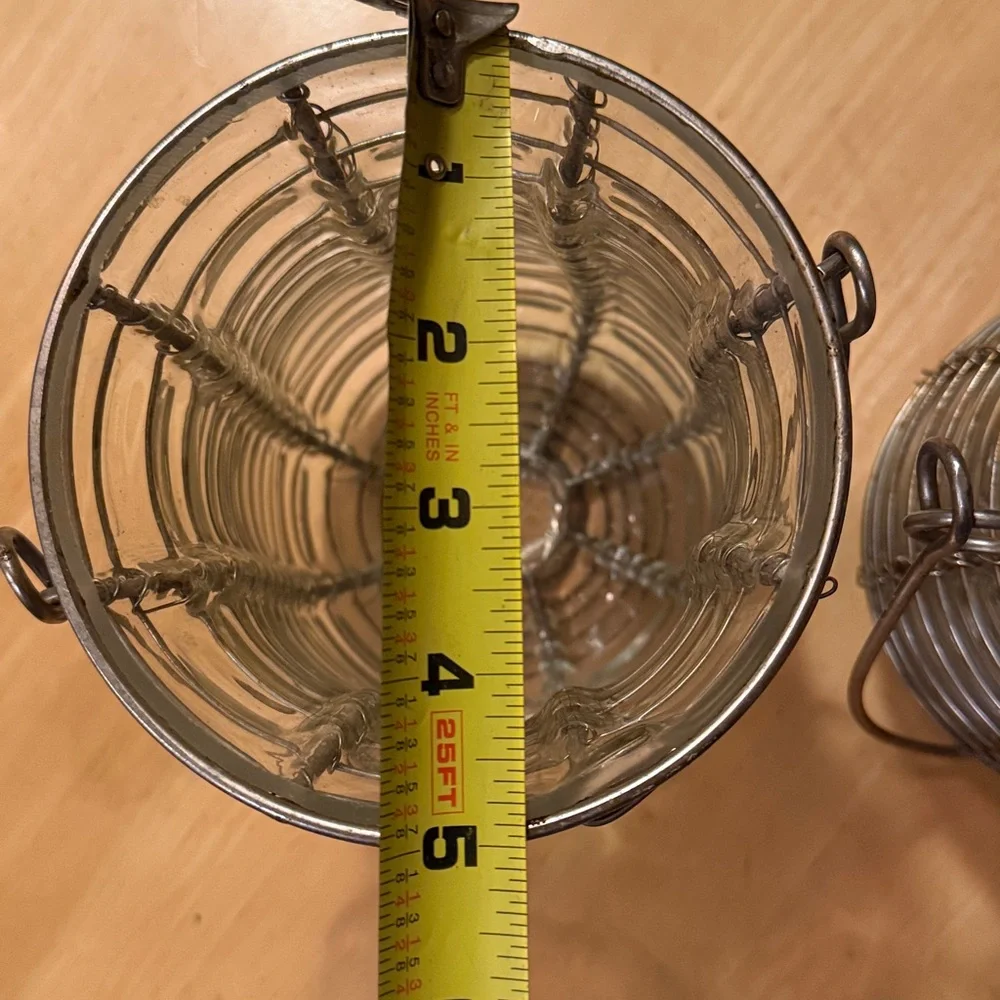 😎Glass and Metal Wire Candle Holders